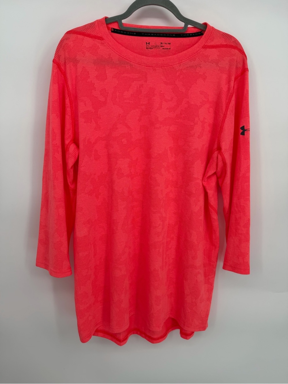 Under Armour Neon Coral Performance Long Sleeve Top